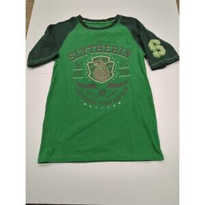 NWT Wizarding World Of Harry Potter Small Green Slytherin Team Captain T-shirt